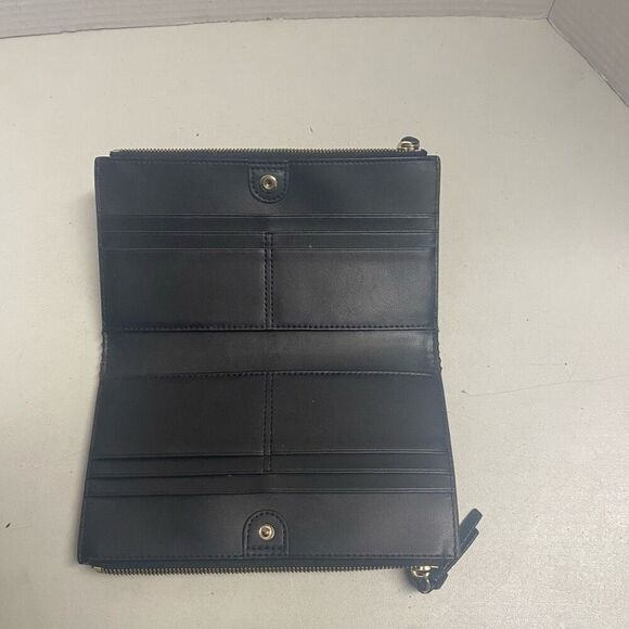 KATE SPADE Women’s Wallet V095 Black‎ Zipper & Snap Closure 8X4 - Picture 6 of 11